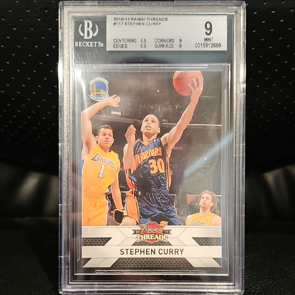 2010-11 Panini Threads Stephen Curry BGS 9 MINT